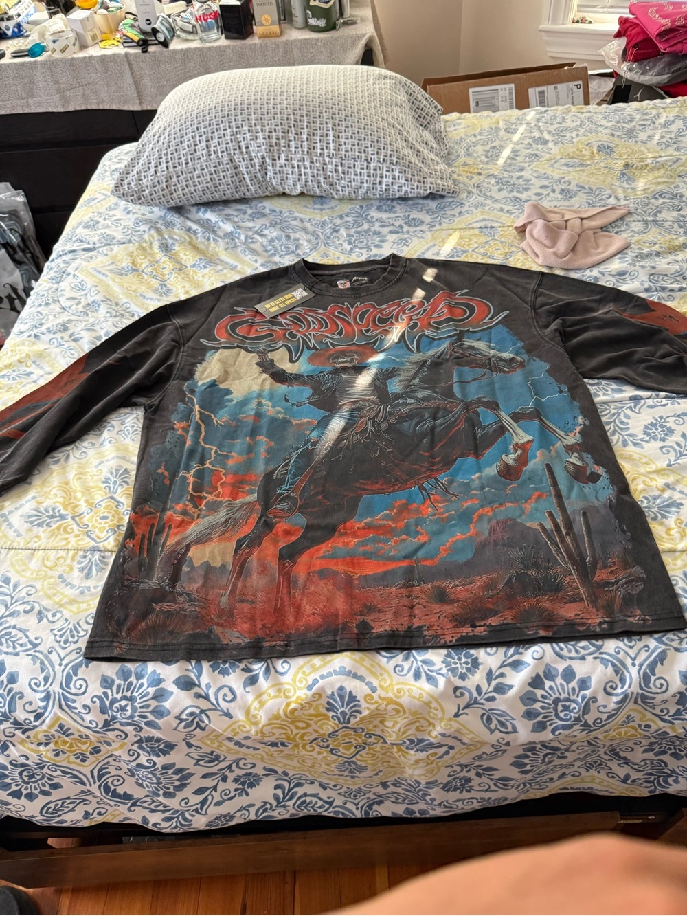 Godspeed Men’s Western Horse Long Sleeve T Shirt